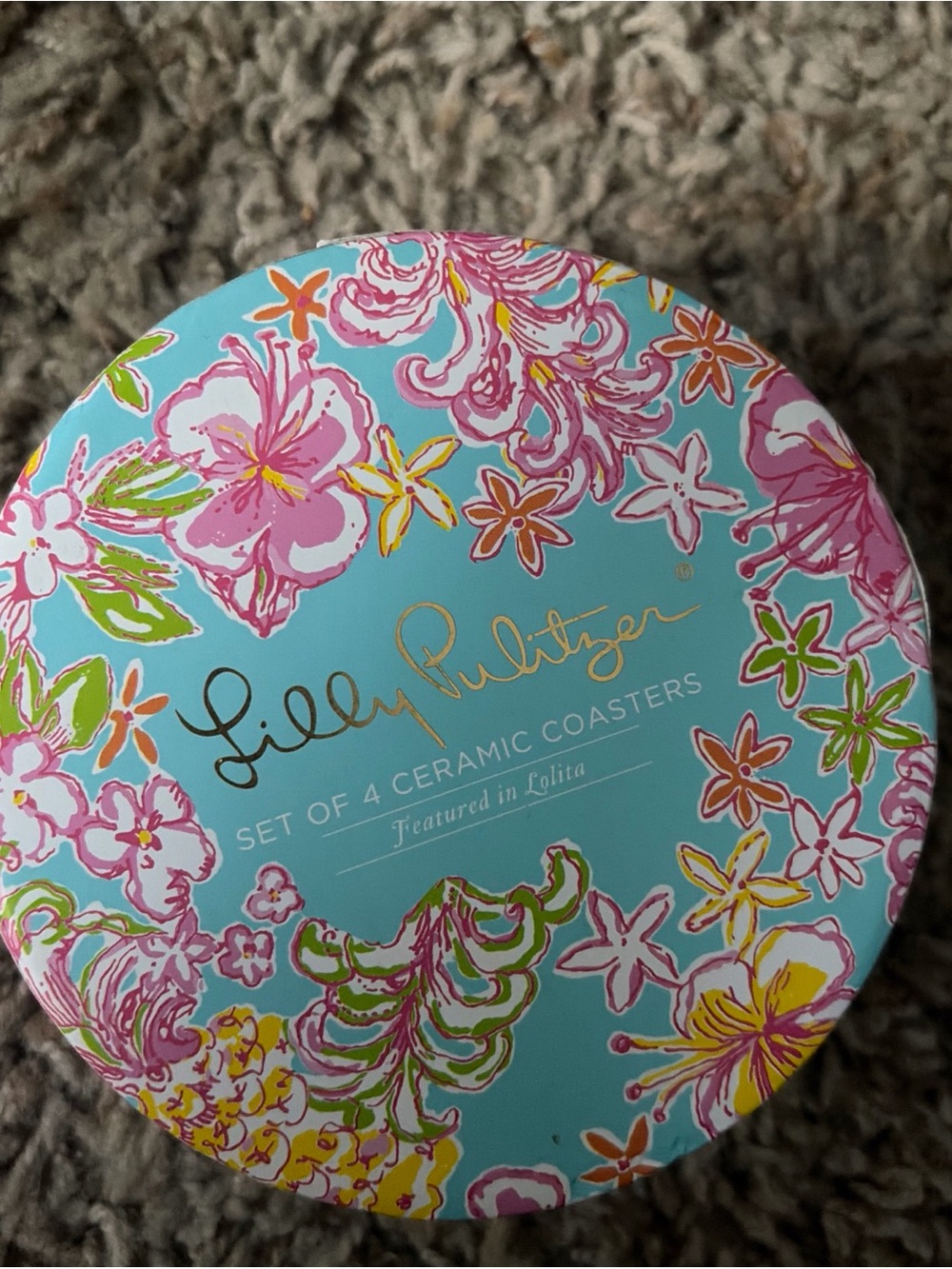 Lilly Pulitzer LOLITA  Ceramic Coaster Set Of 4